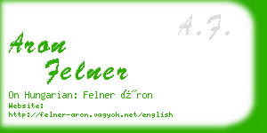 aron felner business card